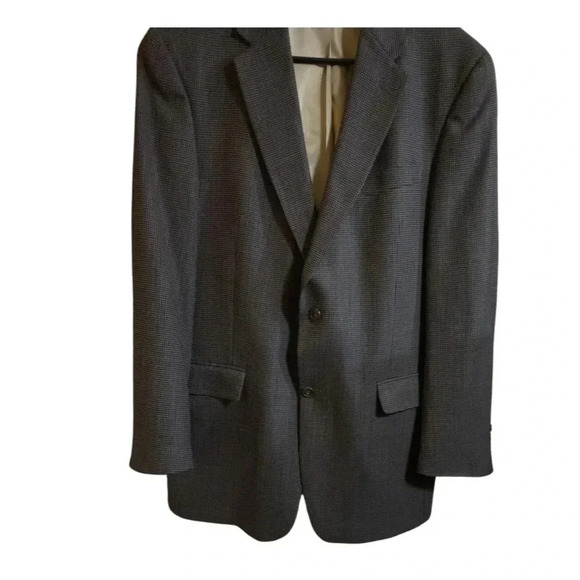 Hart Schaffner Marx Mini Houndstooth Suit Jacket Size 42L - Picture 3 of 9